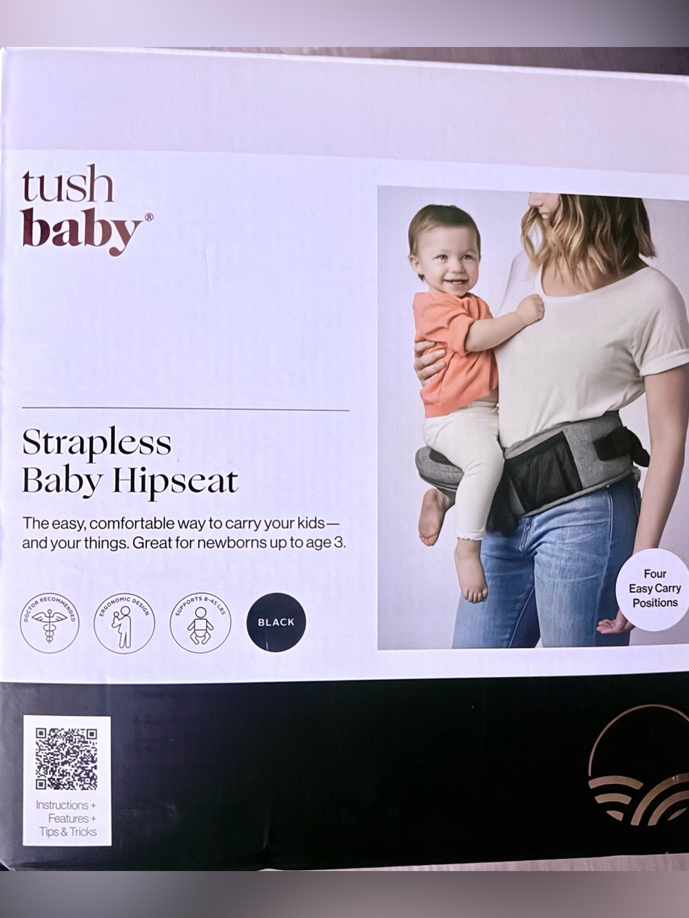 Tush Baby Strapless Hipseat - Black
